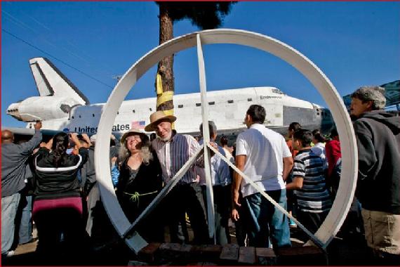 Endeavour peace sign MLK Quaker Los Angeles